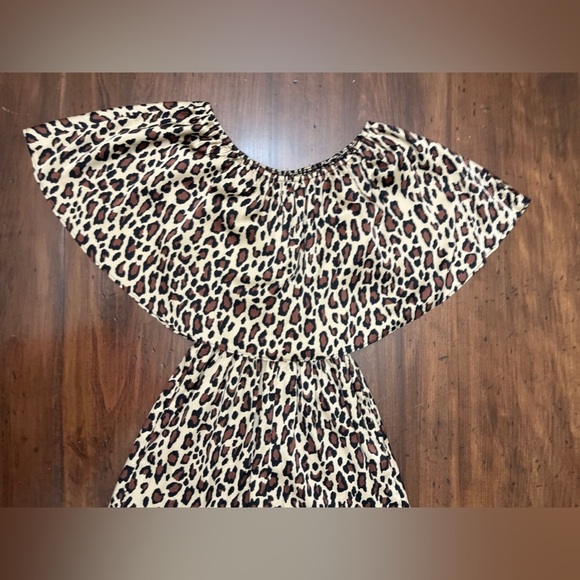 Show Me Your MuMu Leopard Pantsuit Size Small Jumpsuit Chic Fall Preppy Satin - Picture 9 of 16